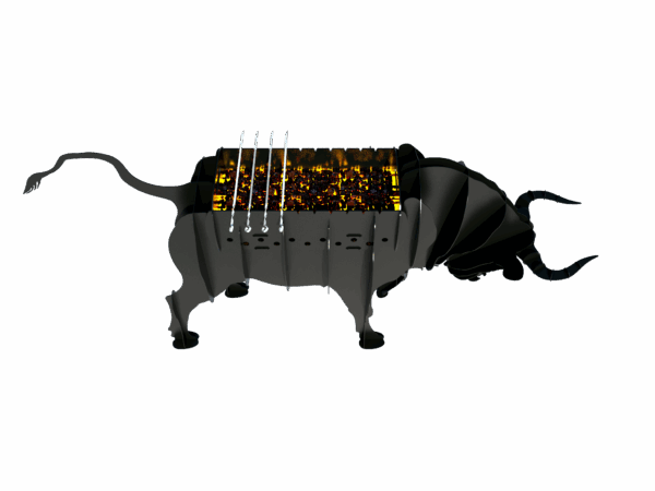 Holzkohle Grill Stier – Bild 6